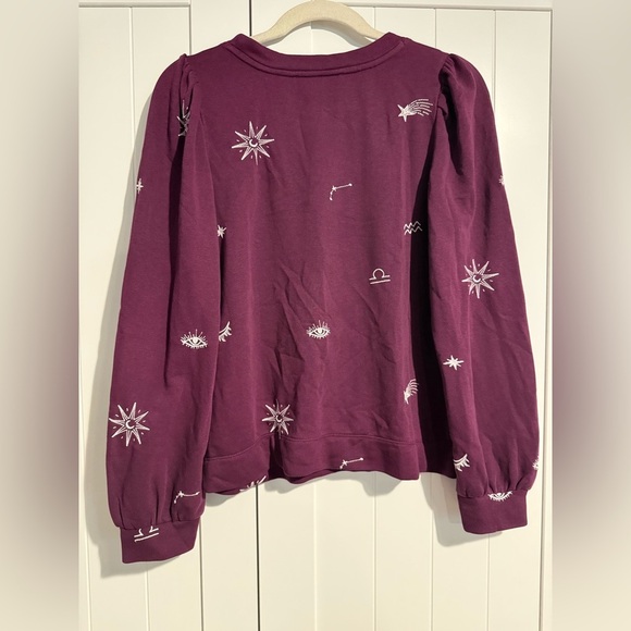 LOFT Plum Top with Embroidered Details - Picture 5 of 5